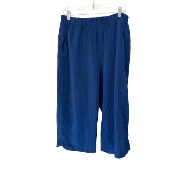 Title Nine Pants Blue Basic Casual Everyday Pull On Stretch Capri Size XL - Picture 1 of 11
